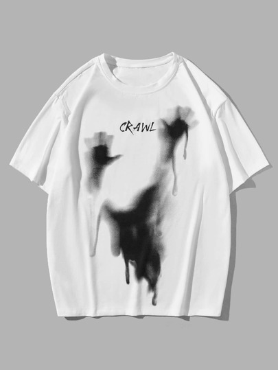 Men Letter Graphic Tee, School