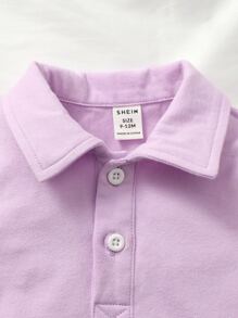 嬰兒Polo領背心上衣和紐扣細節半身裙和配件包 - 彩色 - 查看 4