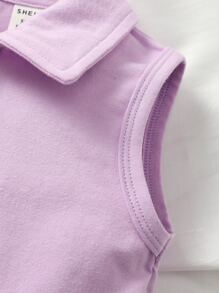 嬰兒Polo領背心上衣和紐扣細節半身裙和配件包 - 彩色 - 查看 6