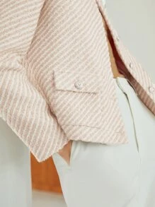 MOTF PREMIUM WOOL-BLEND BOUCLE JACKET - Apricot - View 3