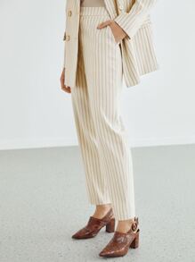 MOTF PREMIUM PINSTRIPE VISCOSE-BLEND SUIT TROUSERS - Multicolor - View 7