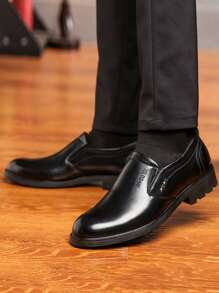Men Minimalist Dress Loafers - Black - View 1
