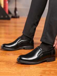 Men Minimalist Dress Loafers - Black - View 3