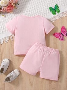 Baby Boy Butterfly Print Tee & Shorts