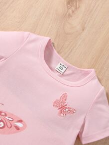 Baby Boy Butterfly Print Tee & Shorts