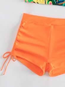 Graphic Print High Waisted Summer Beach Bikini Set - Multicolor - View 5