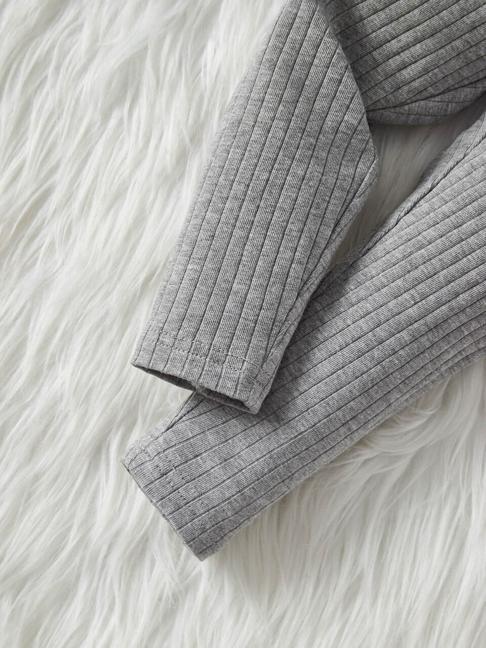 Baby Girl Turtleneck Ribbed Knit Tee & Leggings