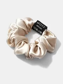MOTF PREMIUM 3PCS 16MM 100% SILK SOLID SCRUNCHIE CASUAL SCRUNCHIES HAIR TIES SCRUNCHY HAIR TIES - Multicolor - View 3