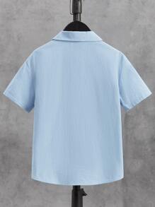 SHEIN Boys Bow Front Shirt & Trousers - Multicolor - View 4