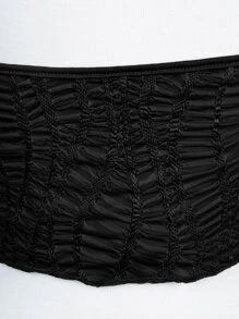 SHEIN BAE Top halter crop de espalda abierta con cordón - Negro - Ver 8