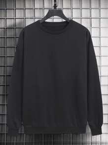 Manfinity Hombres Sudadera con estampado de telaraña - Negro - Ver 4