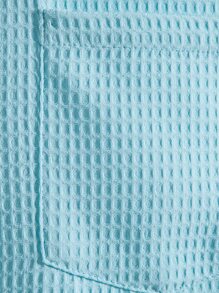 Manfinity 男士半排扣補丁貼口袋襯衫 - 淺藍色 - 查看 4