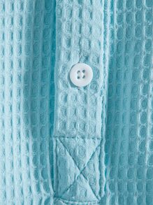 Manfinity 男士半排扣補丁貼口袋襯衫 - 淺藍色 - 查看 5