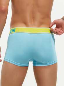 Men 3pcs Letter Graphic Boxer Briefs - Multicolor - View 2