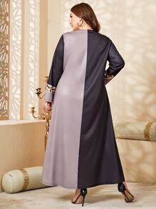 Al Najma 大碼圖案印花撞色連衣裙 - 彩色 - 查看 2