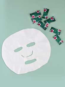 50pcs Compressed Facial Sheet Sheet Beauty DIY Disposable Mask Paper Natural Skin Care Wrapped Masks Normal Thick, Get A Small Mask Bowl - Dark Green - View 3