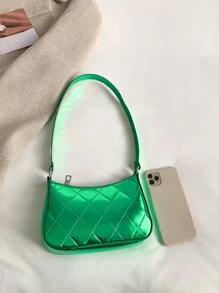 迷你金屬質感流浪包 - 綠色 - 查看 4