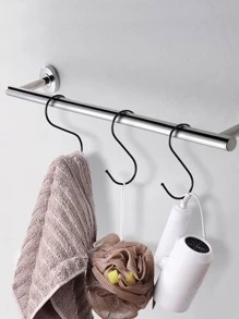 2pcs Solid Door Back Hanging Hook - Black - View 5