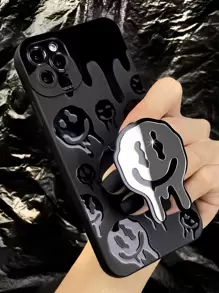 Funda para móvil de sonrisa cara con agarre de teléfono sobresaliente - Multicolor - Ver 2