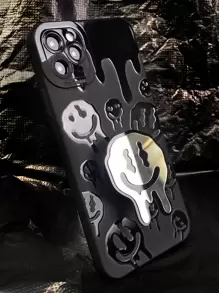 Funda para móvil de sonrisa cara con agarre de teléfono sobresaliente - Multicolor - Ver 7