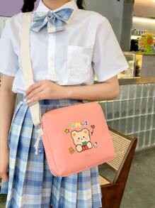 5pcs Cartoon Graphic Functional Backpack Set - Pink - View 3
