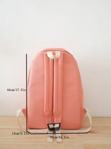 5pcs Cartoon Graphic Functional Backpack Set - Pink - View 6