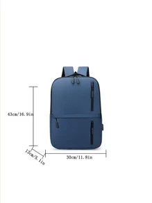 3入組極簡風格功能背包套裝 - 藍色 - 查看 3