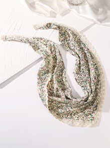 碎花头巾波西米亚风发带情人节头巾头巾头巾，头巾秋冬女士头带女士度假装发饰 - 彩色 - 查看 2