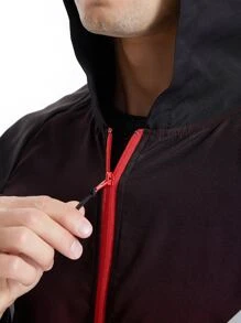 Manfinity Sport Corelite Men Ombre Hooded Sports Jacket - Multicolor - View 5