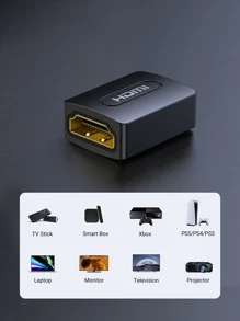 UGREEN Coupler, HDMI-Compatible, 4K 60hz HDMI-Compatible Adapter Female To Female HDMI-Compatible Connector Support 3D 4K 1080P HDMI-Compatible Extender For HDTV Roku TV Stick Chromecast - Black - View 3