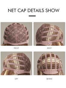 Tóc giả tổng hợp xoăn dài có mái - Màu dương cầm - Xem 8