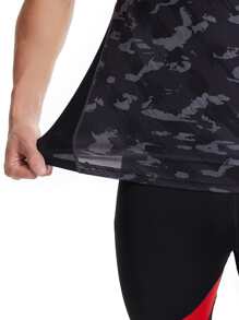 Manfinity Sport Corelite Hombres Camiseta deportiva con estampado de camuflaje de manga raglán - Multicolor - Ver 6