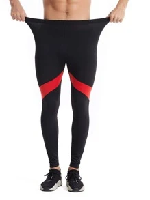 Men Colourblock Sports Tights - Black - View 6