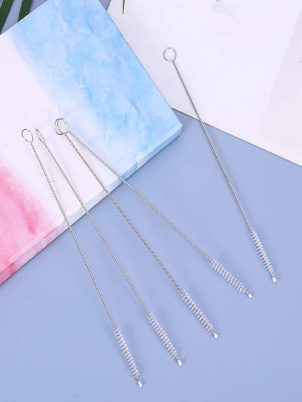 1pc Stainless Steel Straw Cleaning Brush