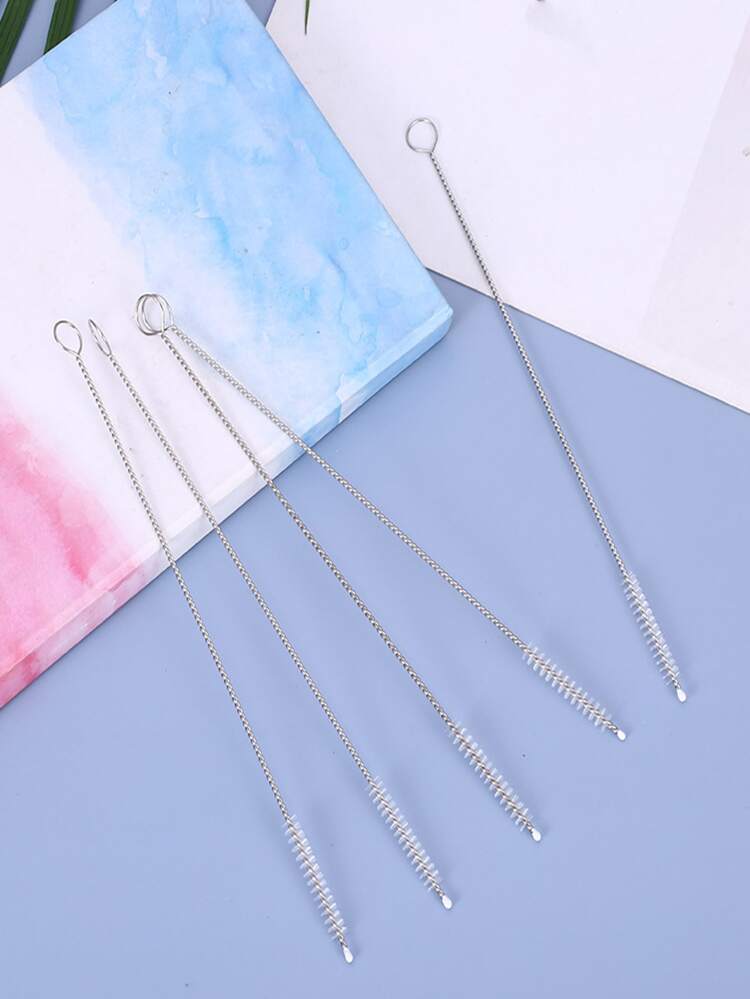 1pc Stainless Steel Straw Cleaning Brush