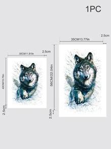 Wolf Print Unframed Painting - Multicolor - View 4