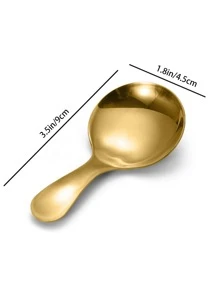 1 pieza Cuchara de té de acero inoxidable - Dorado - Ver 2