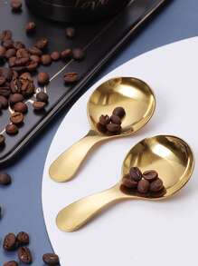 1 pieza Cuchara de té de acero inoxidable - Dorado - Ver 6