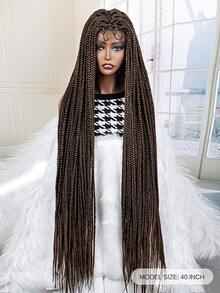 Full Lace Front Extra Long Braiding Synthetic Wig - Ombre - View 2
