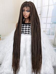 Full Lace Front Extra Long Braiding Synthetic Wig - Ombre - View 4