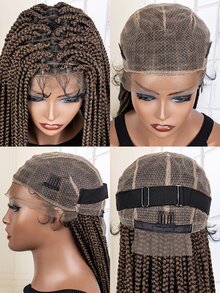 Full Lace Front Extra Long Braiding Synthetic Wig - Ombre - View 8