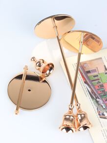 3pcs Iron Candle Holder - Black - View 4