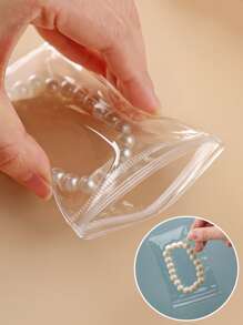 5pcs Clear Portable Jewelry Storage Bag & 1pc Storage Box - Clear - View 3