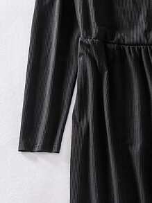 SHEIN LUNE Plus Off Shoulder Frill Trim Jumpsuit - Black - View 4