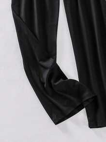 SHEIN LUNE Plus Off Shoulder Frill Trim Jumpsuit - Black - View 5