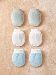 3雙嬰兒素色手套 - 彩色 - 查看 1