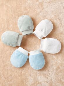 3雙嬰兒素色手套 - 彩色 - 查看 2