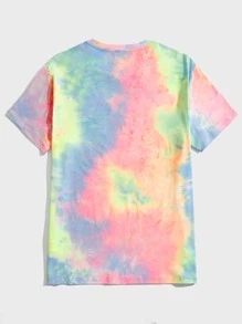 Manfinity Men Tie Dye Cartoon Graphic Tee - Multicolor - View 2