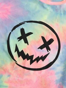 Manfinity Men Tie Dye Cartoon Graphic Tee - Multicolor - View 3