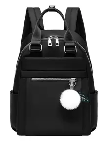 Rucsac ușor rezistent la apă, poate fi folosit ca geantă de mână, potrivit pentru femei, fete, mame pentru a transporta articole precum laptop, bunuri pentru cumpărături, sticle etc. Călători și lucrători de birou., Rechizite școlare, Rucsac de școală, Geantă de școală, Înapoi la școală, Rucsac pentru școală, Geantă de carte pentru școală, Capacitate mare, Potrivit pentru fete adolescente, femei, studenți, începători și lucrători cu guler alb, perfect pentru întoarcerea la școală ,Colegiu, Muncă, Afaceri, Navetă, Birou - Negru - Vizualizare 3